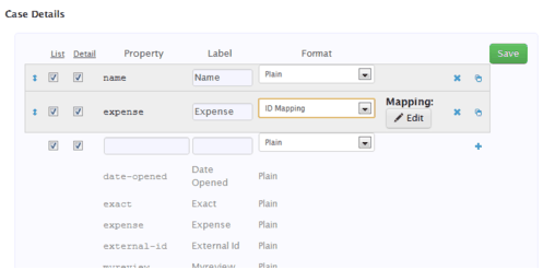 Editing case properties, labels and formats in CommCare HQ's case management settings