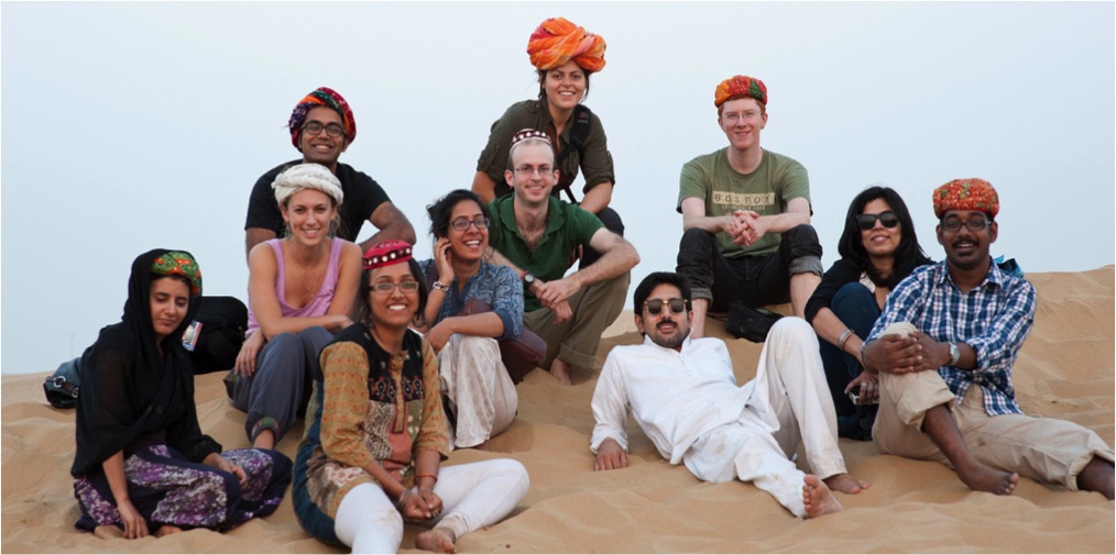 Some of the Dimagi Field Managers visiting a desert in India