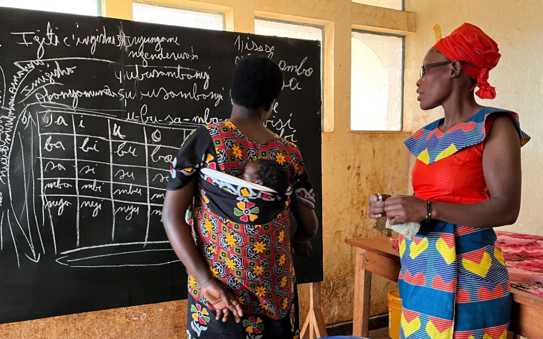 Two teachers building literacy in Burundi and thriving through savings groups enabled by Five Talents.