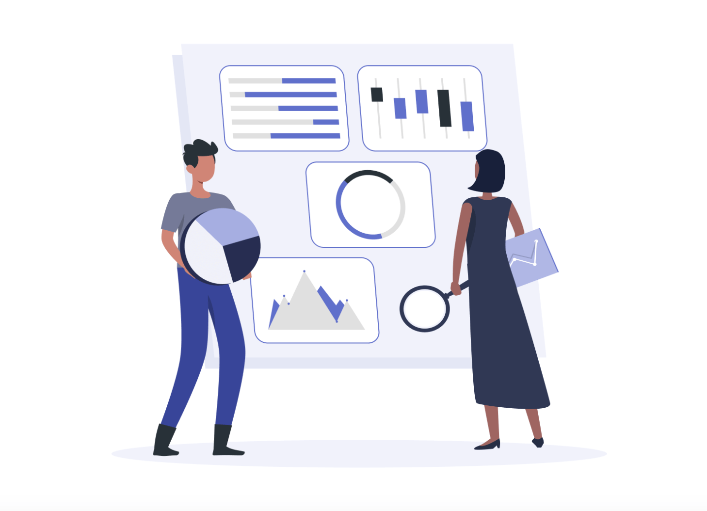 Image of data management showing professionals working in secure data collection