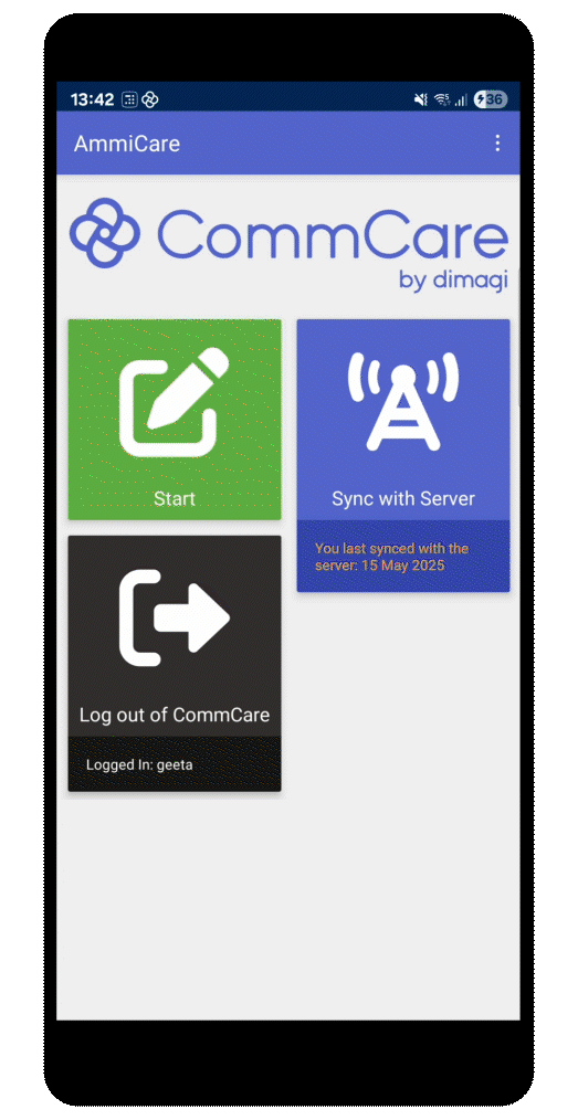 CommCare case management system to track services and clients